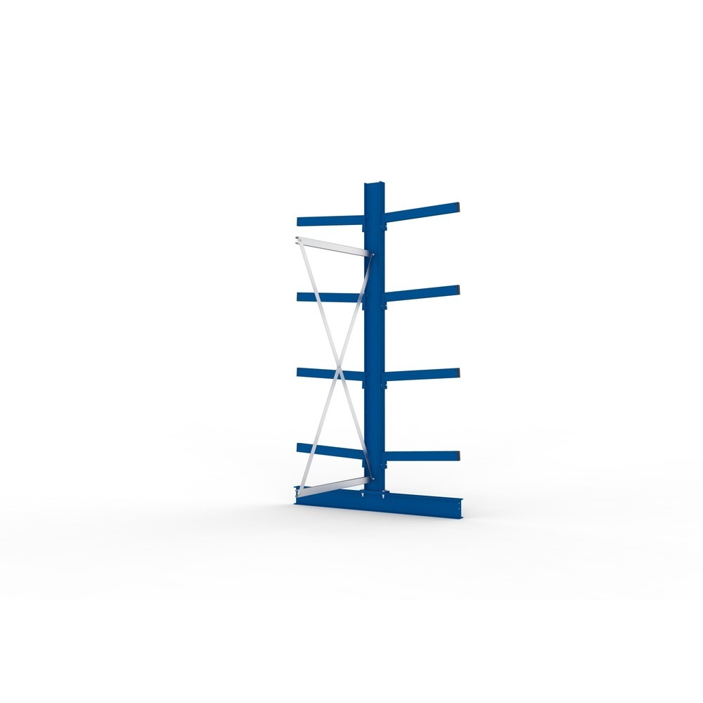 N° de l'image du produit 4 : Travée auxiliaire de rayonnage cantilever META, double accès, capacité de charge par bras jusqu'à 355 kg, H x l x P 2 500 x 1 030 x 1 440 mm