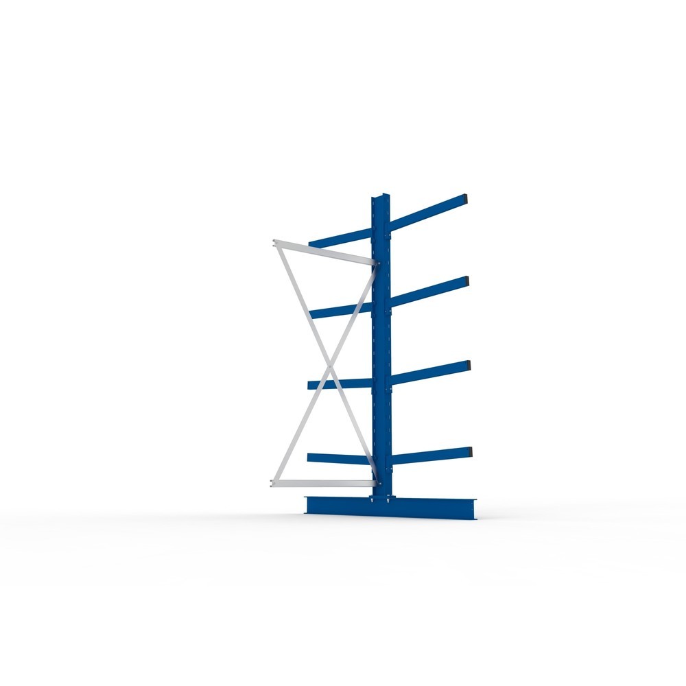 N° de l'image du produit 3 : Travée auxiliaire de rayonnage cantilever META, double accès, capacité de charge par bras jusqu'à 250 kg, H x l x P 2 500 x 1 030 x 1 840 mm