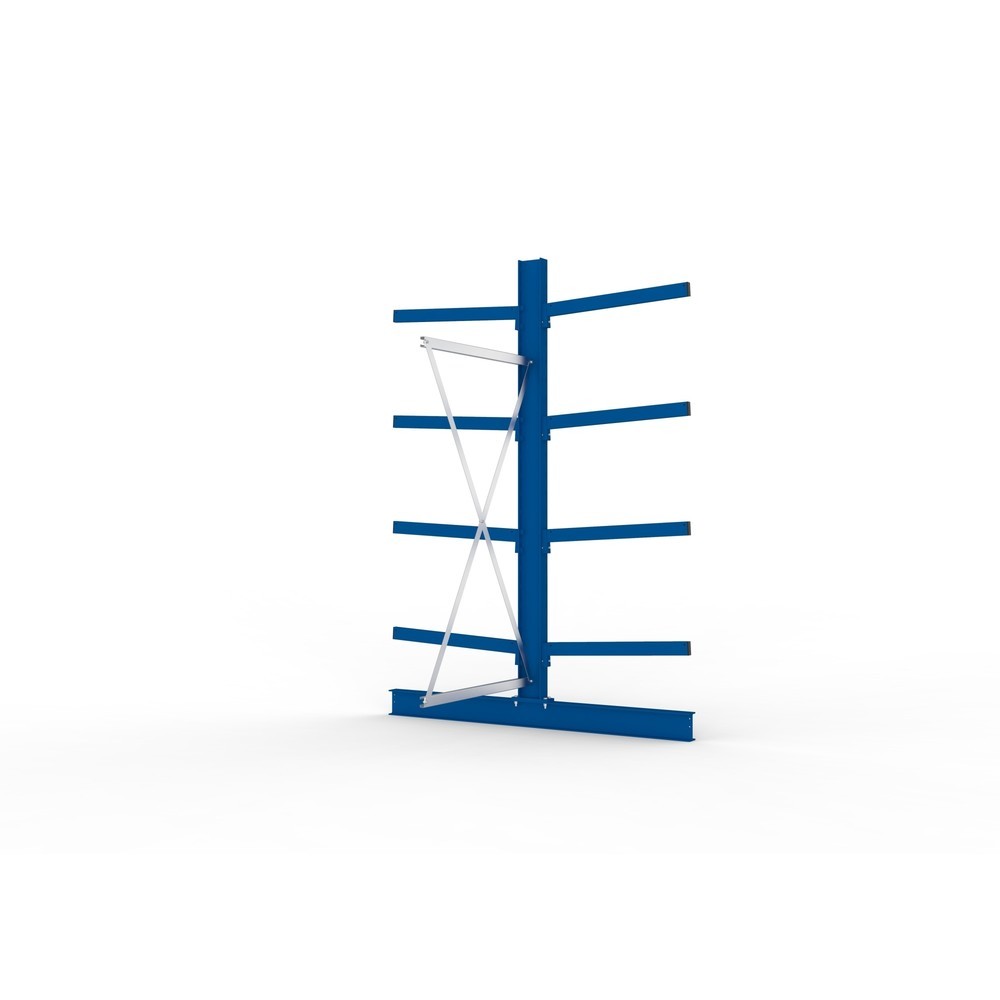 N° de l'image du produit 4 : Travée auxiliaire de rayonnage cantilever META, double accès, capacité de charge par bras jusqu'à 250 kg, H x l x P 2 500 x 1 030 x 1 840 mm