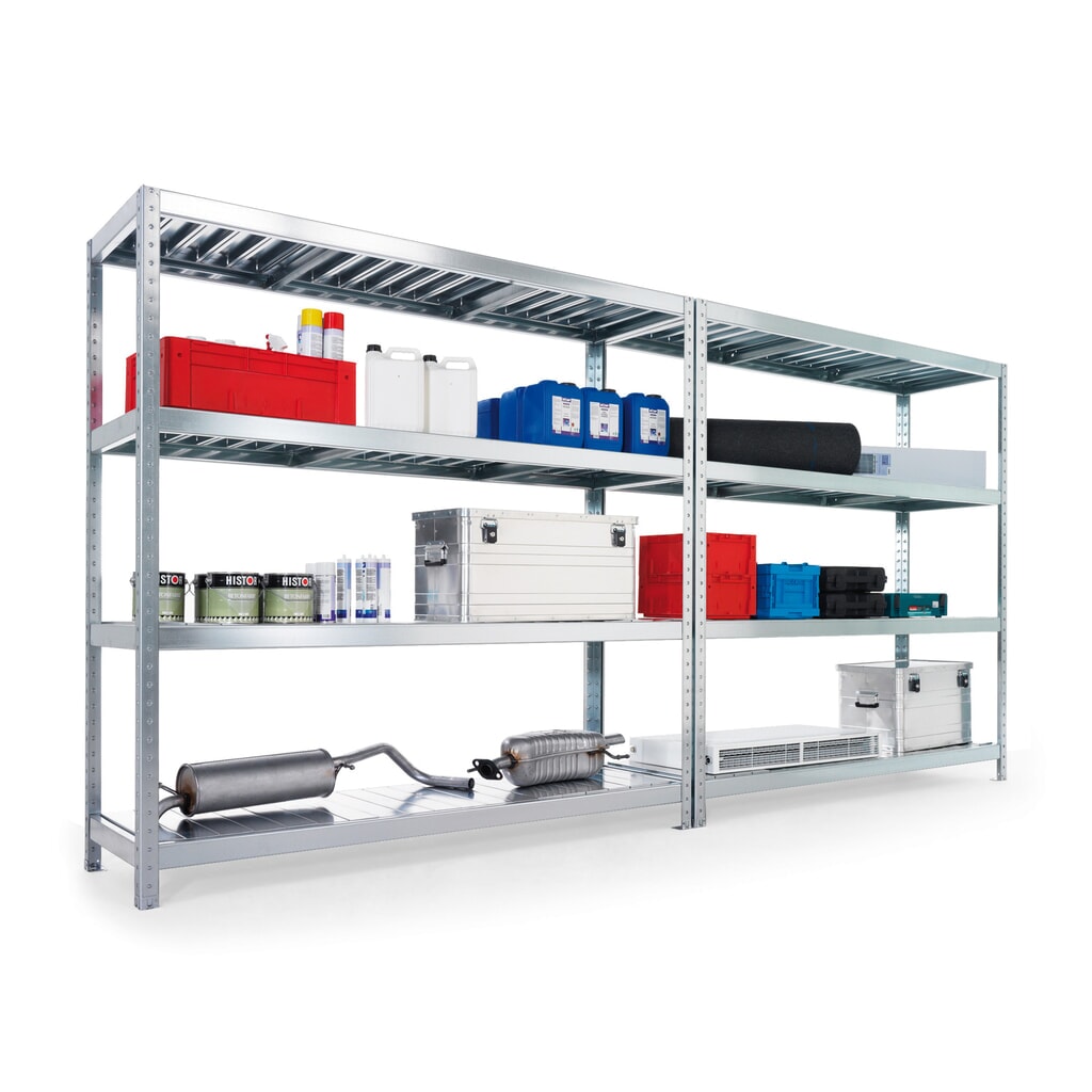 Produktabbildung Nr. 3: META Weitspannregal, mit Stahlpaneelen, FL 500 kg, HxBxT 1.970 x 1.700 x 400 mm