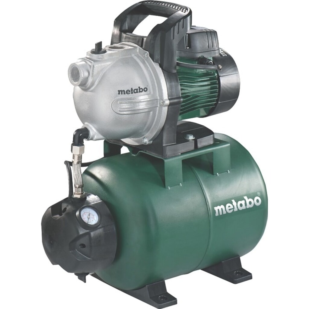 METABO Hauswasserwerk HWW 4000/25 G, 8 m 1100 W, 4000 l/h 46 m, Stahl 24 l Produktabbildung: METABO Hauswasserwerk HWW 4000/25 G, 8 m 1100 W, 4000 l/h 46 m, Stahl 24 l