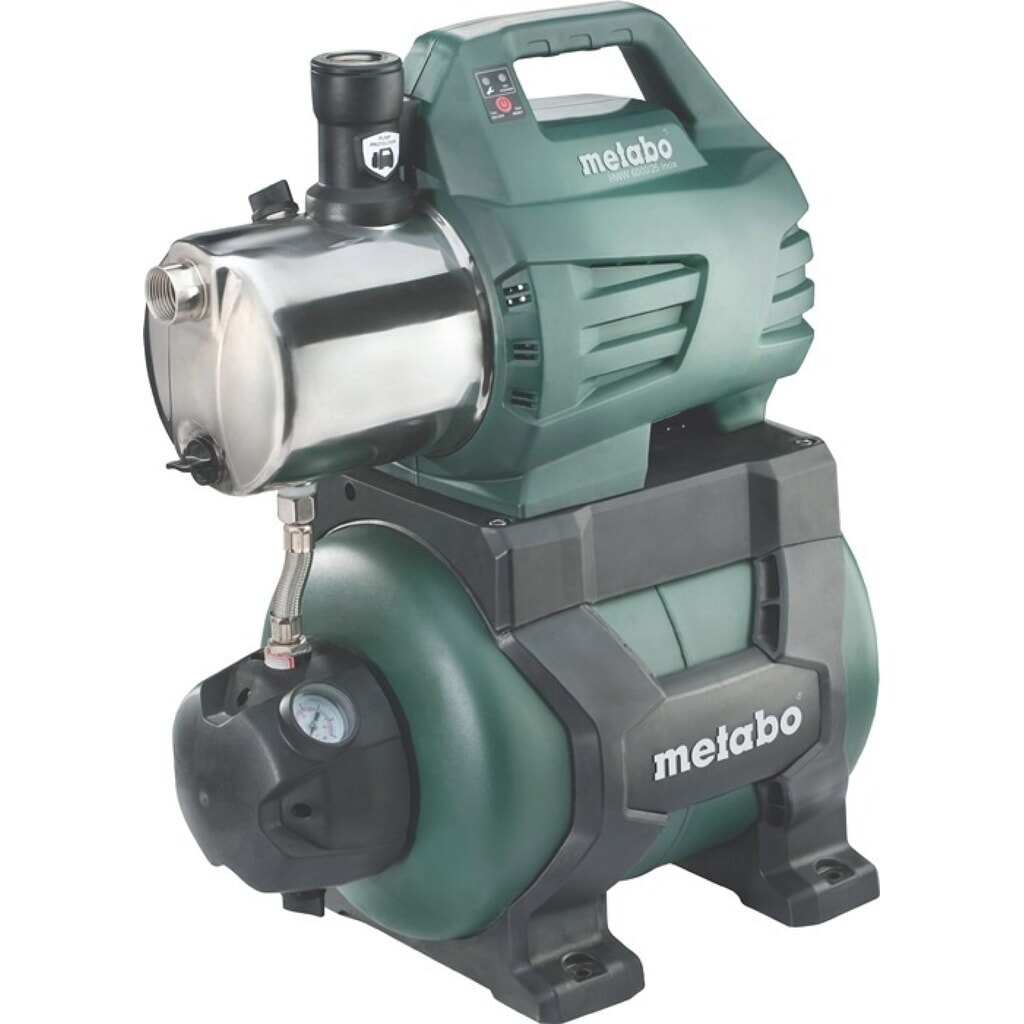 METABO Hauswasserwerk HWW 6000/25 Inox, 8 m 1300 W, 6000 l/h 55 m, Stahl 24 l Produktabbildung: METABO Hauswasserwerk HWW 6000/25 Inox, 8 m 1300 W, 6000 l/h 55 m, Stahl 24 l