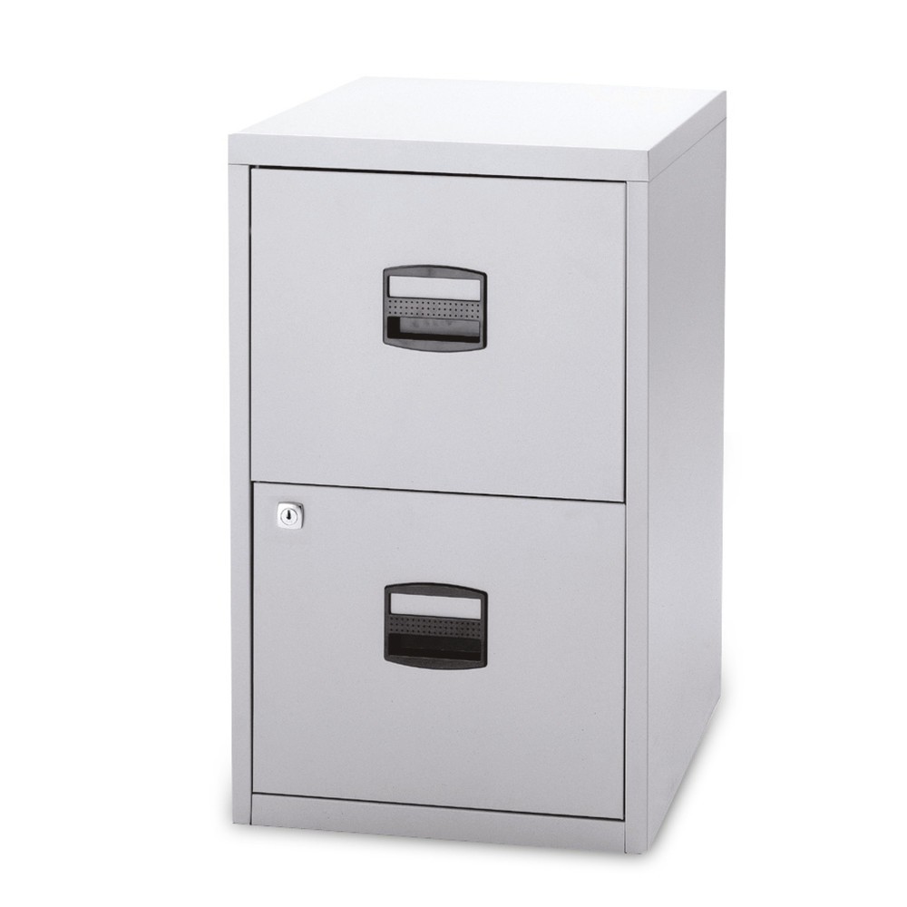 Illustration du produit: Meuble à dossiers suspendus BISLEY, 2 tiroirs, gris clair