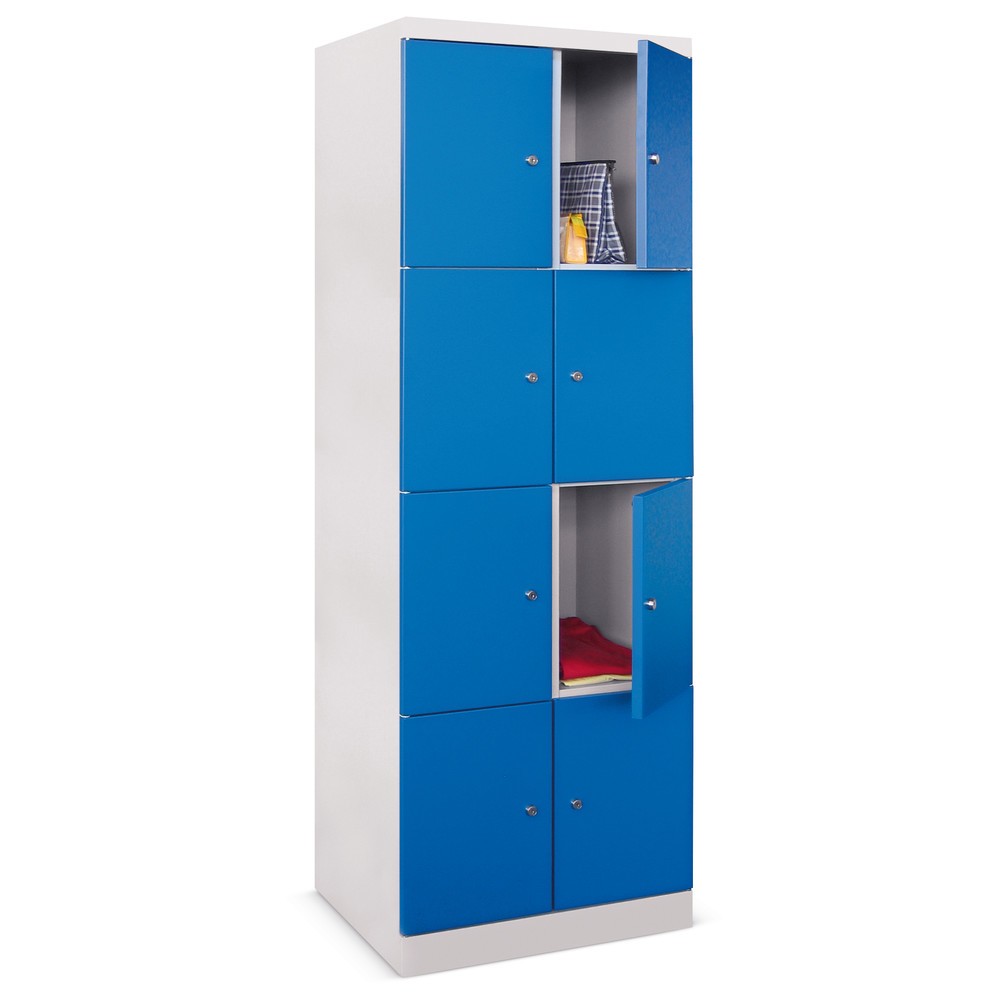 N° de l'image du produit 4 : Meuble coffre-fort PAVOY avec portes battantes, 2 x 2 compartiments, H x l x P 1 800 x 600 x 500 mm, rouge feu, gris clair