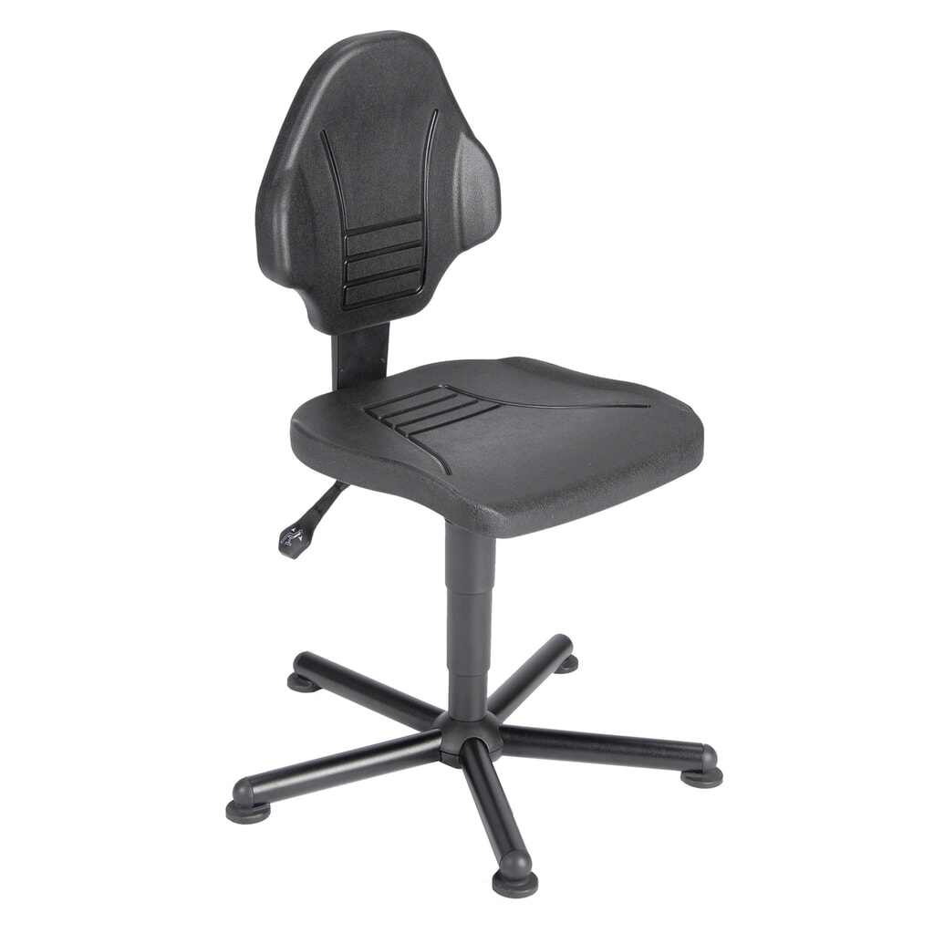 Produktabbildung: meychair Arbeitsdrehstuhl Assistant, Sitzhöhe 500-640 mm, Stahlbasis, Bodengleiter