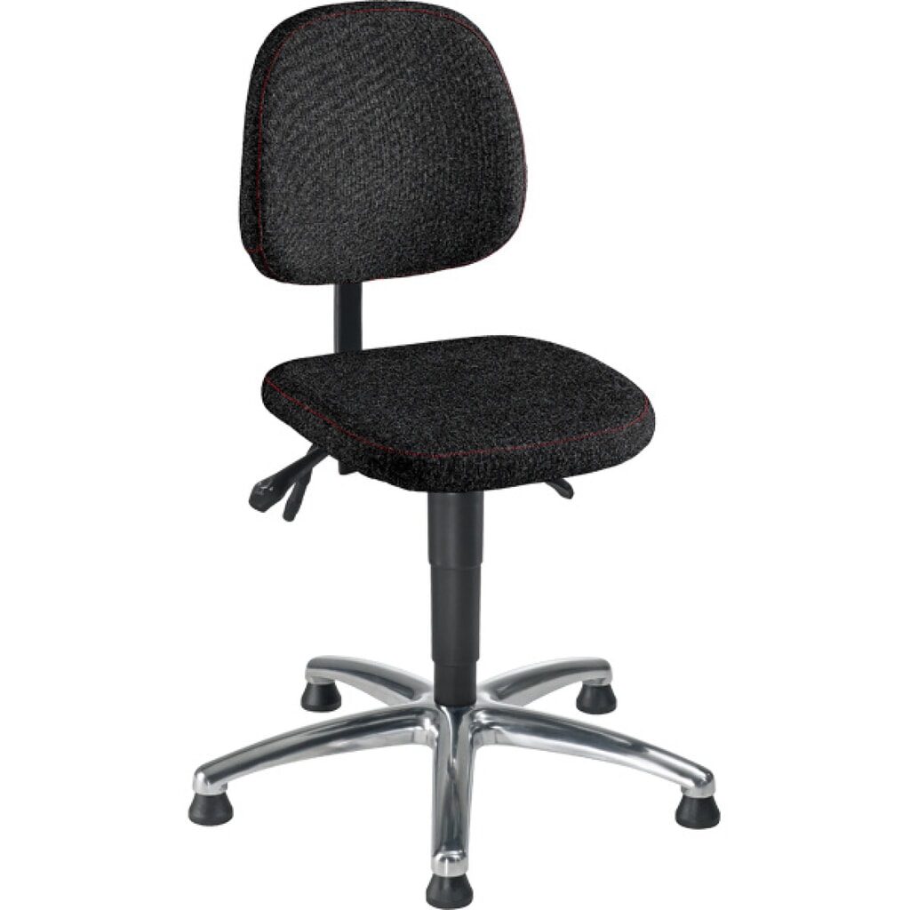 Produktabbildung: meychair Arbeitsdrehstuhl Chrom, Stoffpolster, Sitzhöhe 480-630 mm, Stahlbasis verchromt, Bodengleiter