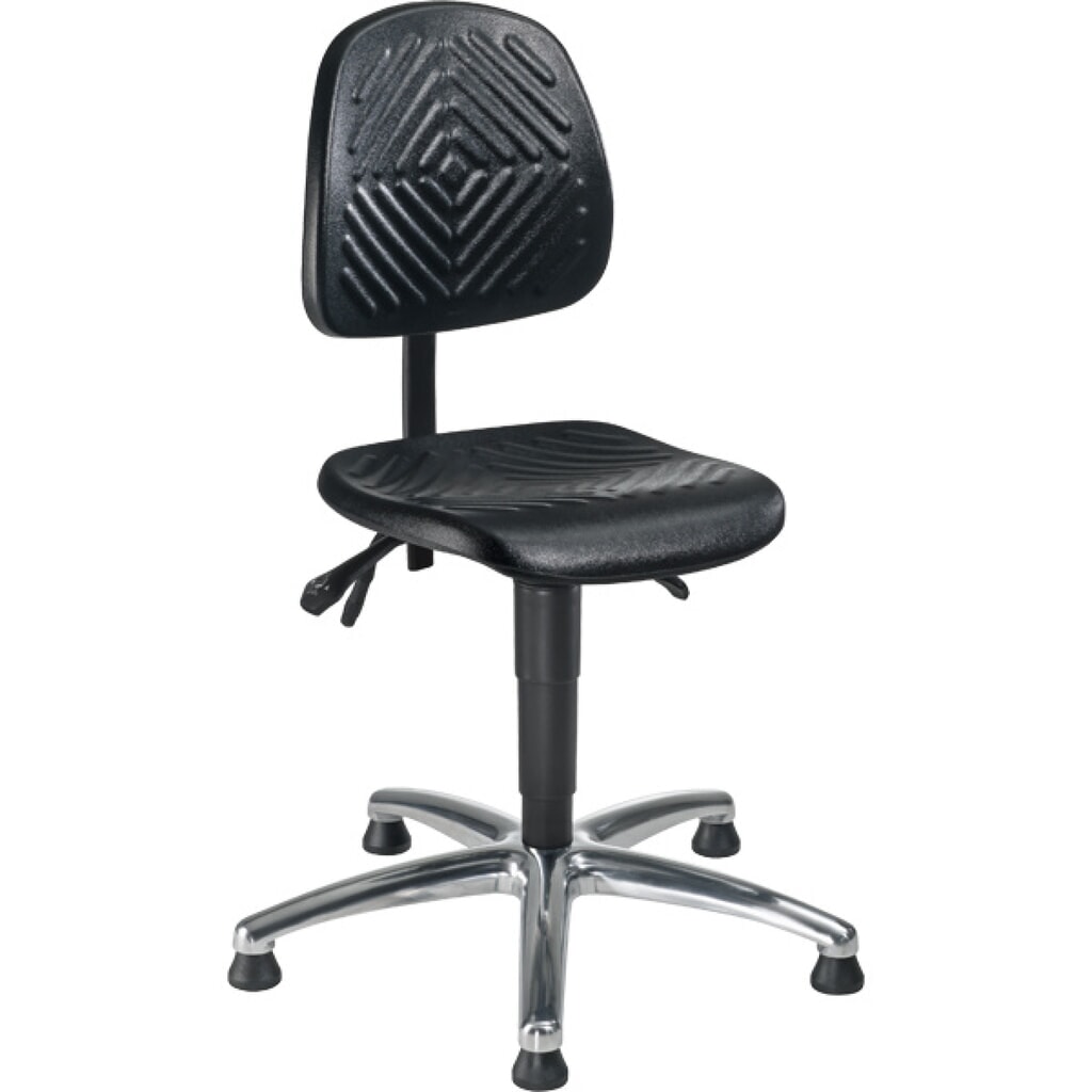 meychair Arbeitsdrehstuhl Chrom II, Sitzhöhe 460-600 mm, Stahlbasis verchromt, Bodengleiter Produktabbildung: meychair Arbeitsdrehstuhl Chrom II, Sitzhöhe 460-600 mm, Stahlbasis verchromt, Bodengleiter