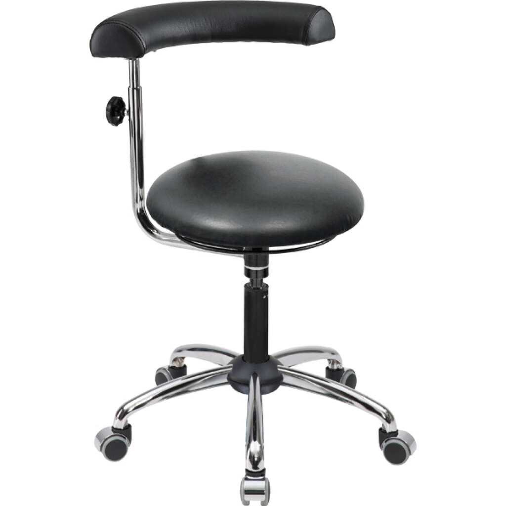meychair Arbeitsdrehstuhl Comfort-Hocker, Kunstleder-Rundsitz, Sitzhöhe 425-500 mm, Rollen Produktabbildung: meychair Arbeitsdrehstuhl Comfort-Hocker, Kunstleder-Rundsitz, Sitzhöhe 425-500 mm, Rollen