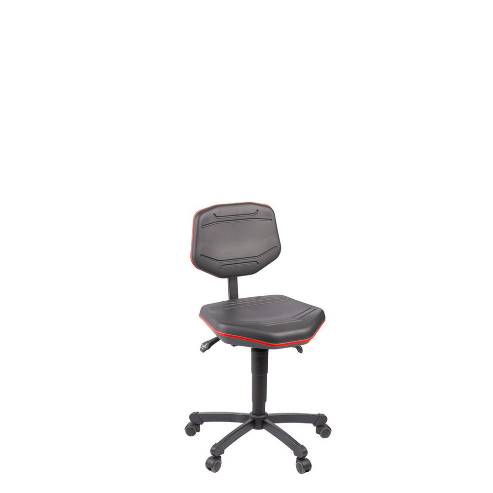 Produktabbildung Nr. 3: meychair Arbeitsdrehstuhl  Workster PRO mit Rollen, Kederfarbe rot