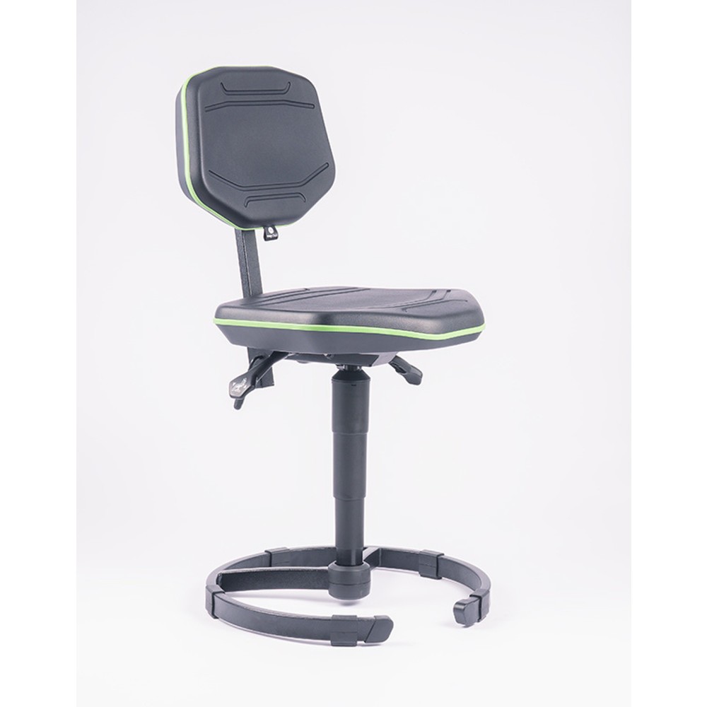 Produktabbildung: meychair Arbeitsdrehstuhl  Workster PRO mit Standfuß, Kederfarbe grün