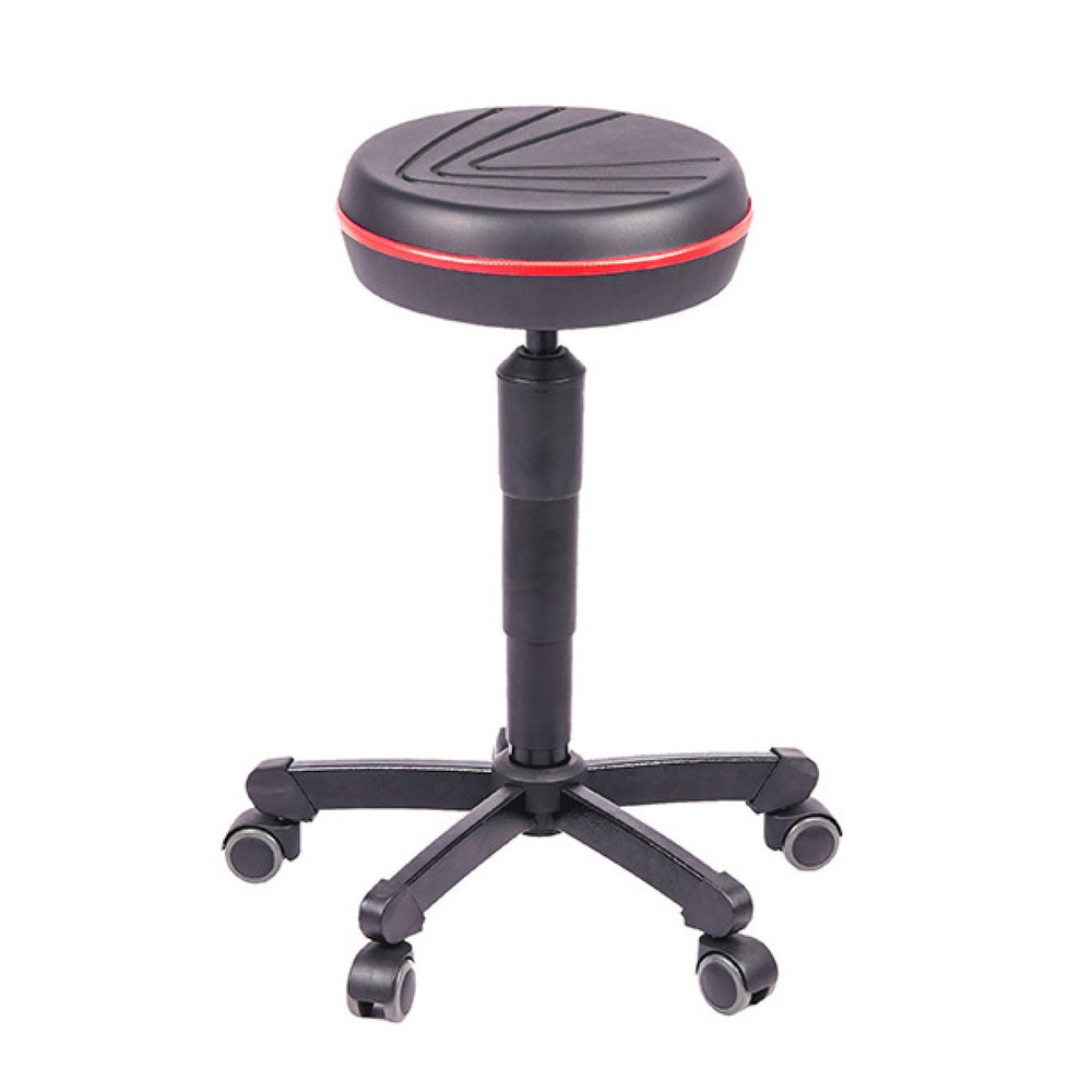 Produktabbildung: meychair Hocker A30 PRO mit Rollen, Kederfarbe rot