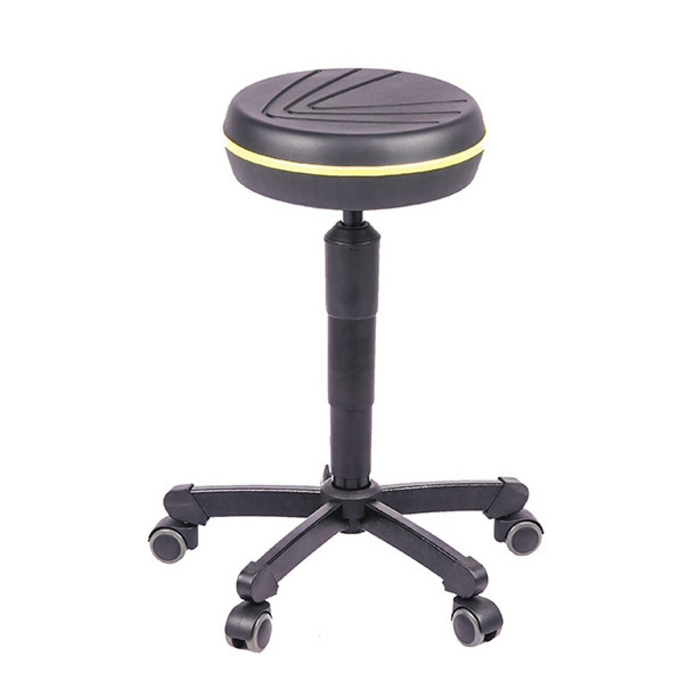 Produktabbildung: meychair Hocker A30 PRO mit Rollen, Kederfarbe gelb