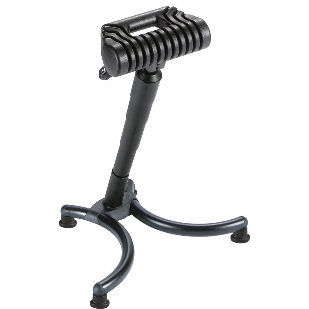 meychair Stehhilfe, PU-Rundsitz, Sitzhöhe 630-840 mm, Gabel-Standfuß, Tragegriff, ESD Produktabbildung: meychair Stehhilfe, PU-Rundsitz, Sitzhöhe 630-840 mm, Gabel-Standfuß, Tragegriff, ESD