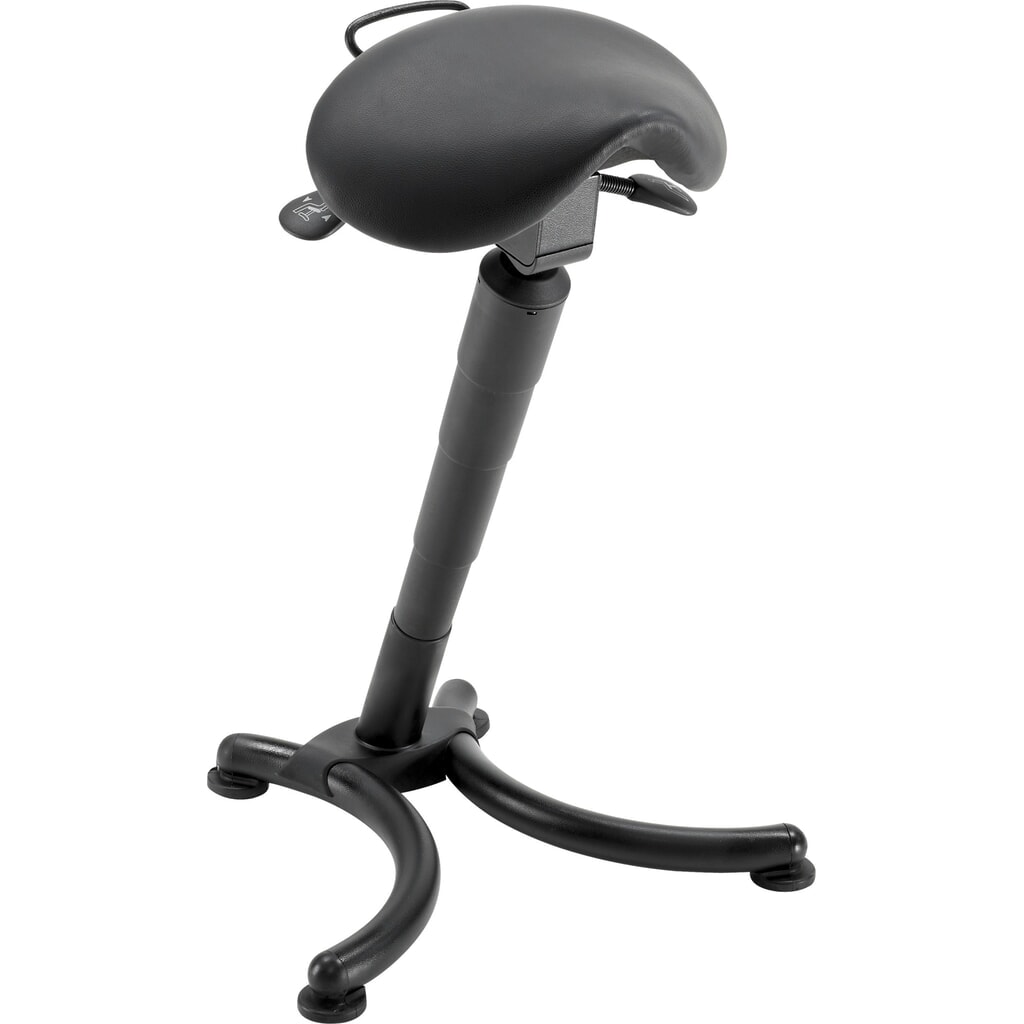 meychair Stehhilfe, Sattelsitz aus Kunstleder, Sitzhöhe 660-870 mm, Bodengleiter Produktabbildung: meychair Stehhilfe, Sattelsitz aus Kunstleder, Sitzhöhe 660-870 mm, Bodengleiter