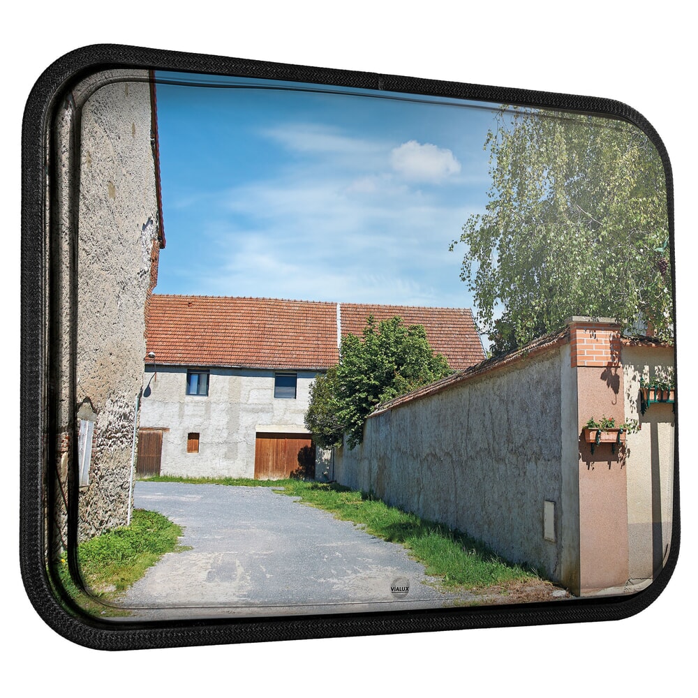 N° de l'image du produit 2 : Miroir multi-usages Vialux®, acier inoxydable, rectangulaire, H x l 400 x 600 mm