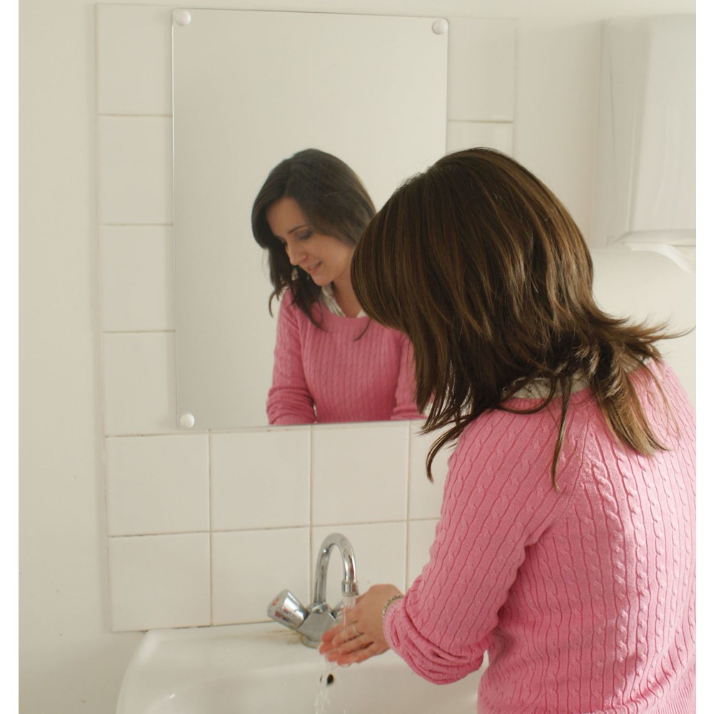 N° de l'image du produit 3 : Miroir plat Vialux®, verre acrylique (PMMA), H x l 600 x 400 mm, sans cadre