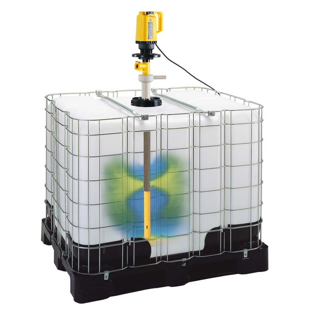Produktabbildung: Mischwerk u. Container-Pumpe, für 200-Liter-Fässer u. 1.000-Liter-IBC