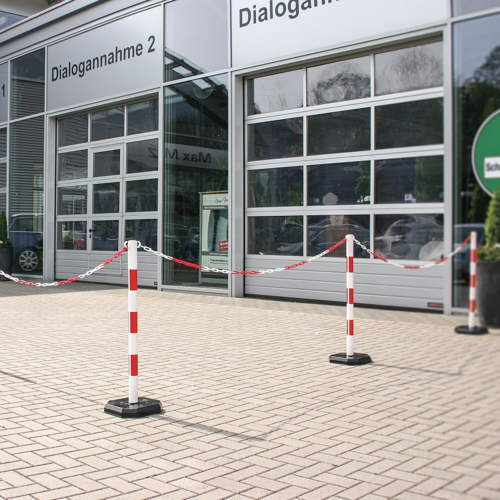 Productafbeelding nr. 2: Mobiele kettingpaal, ronde buis, Ø 48 mm, rood/wit