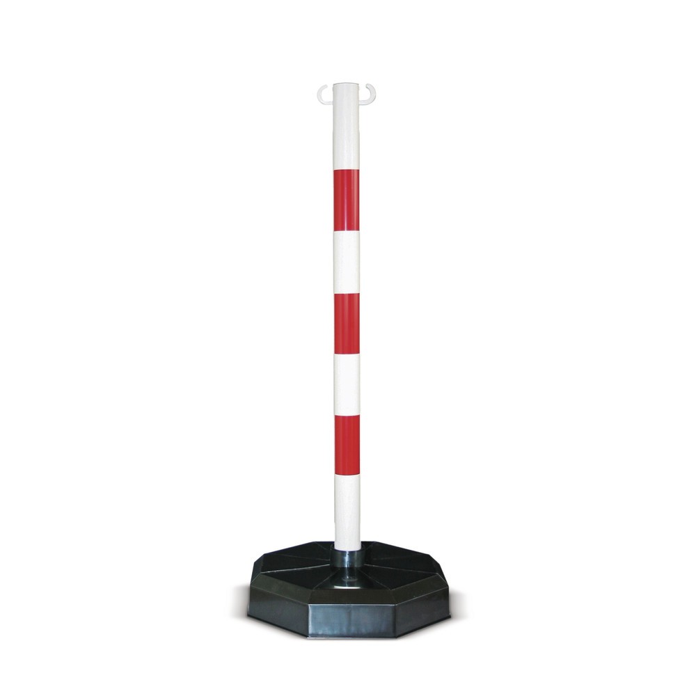 Product afbeelding: Mobiele kettingpaal, ronde buis, Ø 48 mm, rood/wit