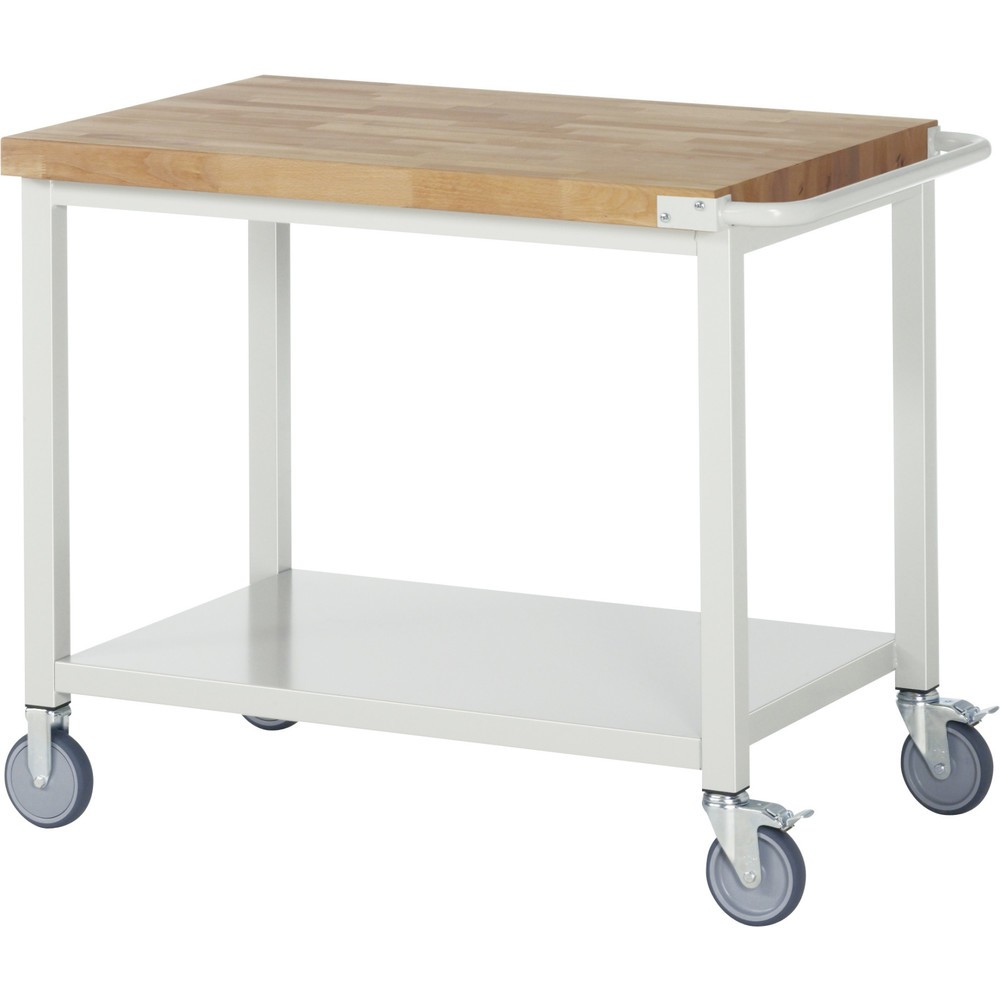 Product afbeelding: Mobiele werkbank RAU serie 8000, hxbxd 880-1.080 x 1.000 x 700 mm, 1 legbord diepte 650 mm