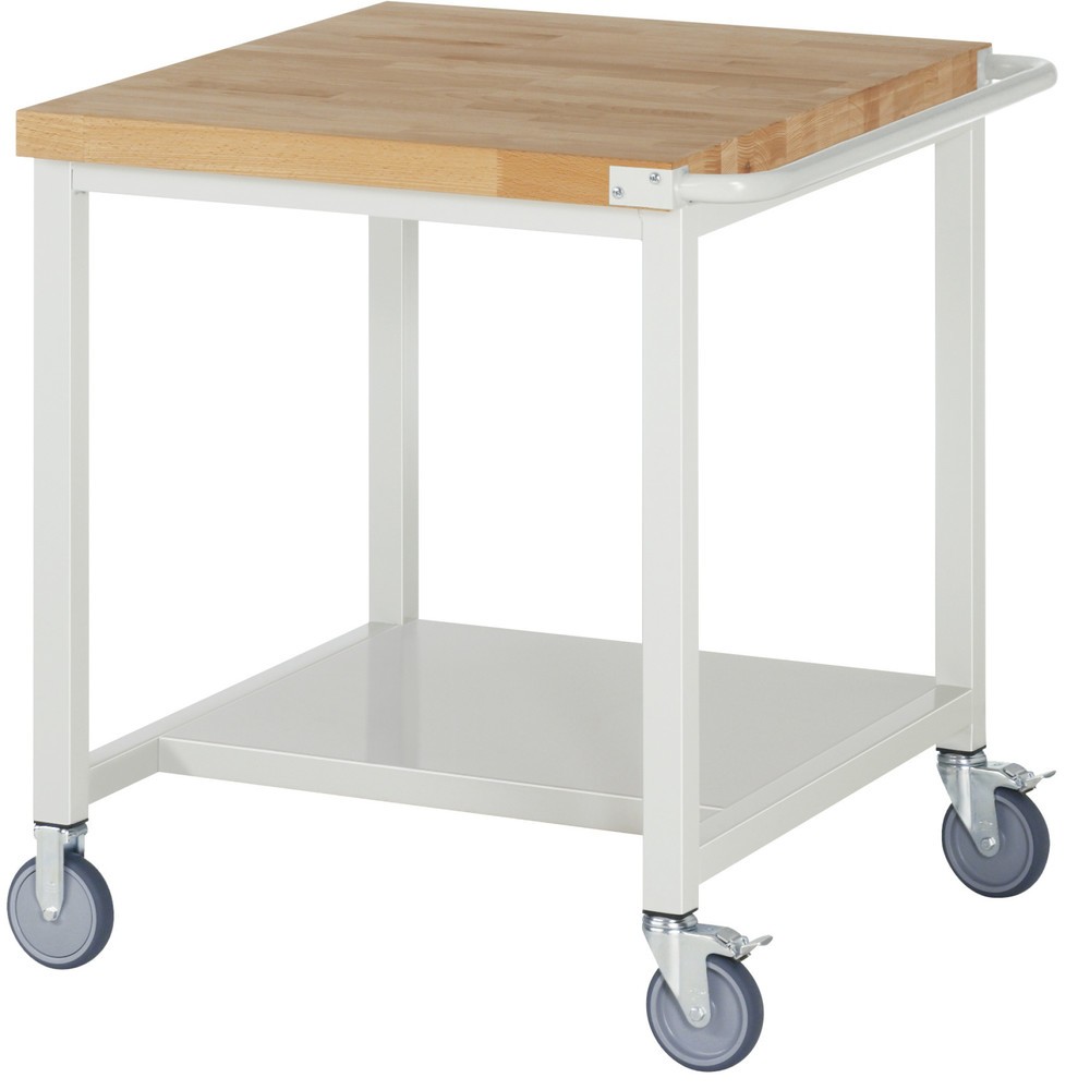 Product afbeelding: Mobiele werkbank RAU serie 8000, hxbxd 880-1.080 x 750 x 900 mm, 1 legbord diepte 650 mm