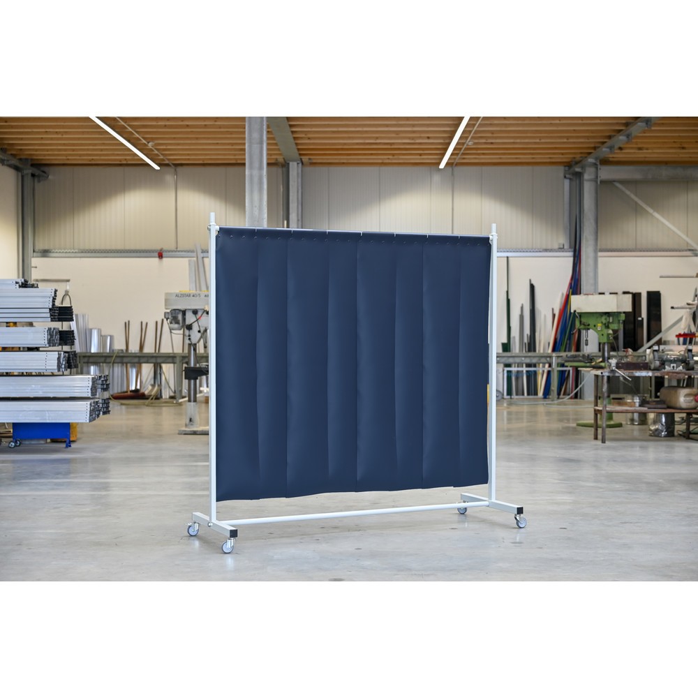 Produktabbildung Nr. 3: Mobile Schutzstellwand, nach ISO EN 25980 (EN 1598), 1-tlg., Lamellen 2 mm, dunkelgrün/matt