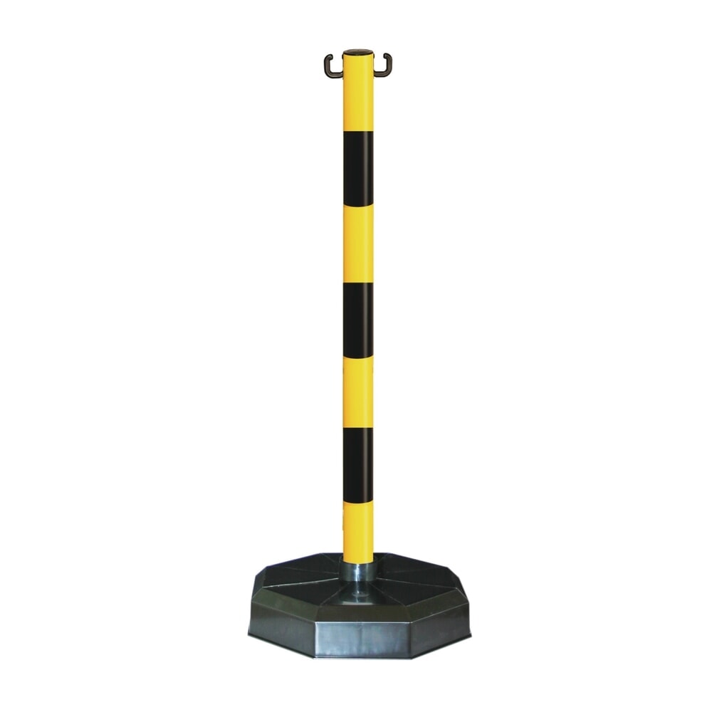Produktabbildung: Mobiler Kettenständer,  Rundrohr Ø 48 mm, gelb/schwarz