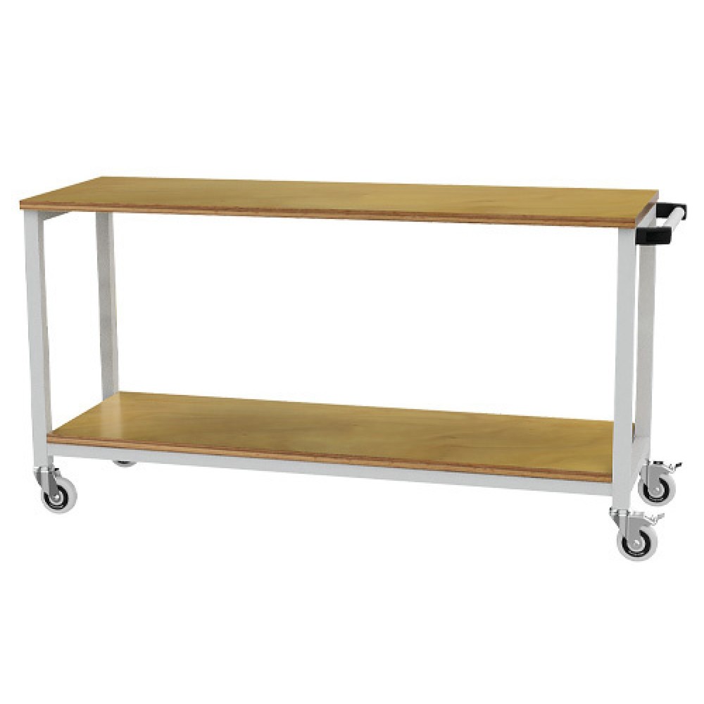 Zdjęcie produktu nr 1: Mobilna ława warsztatowa Bedrunka+Hirth R 18-16, wys. x szer. x gł. 880 x 1500 x 540 mm, kolor jasnoszary, 1 x półka