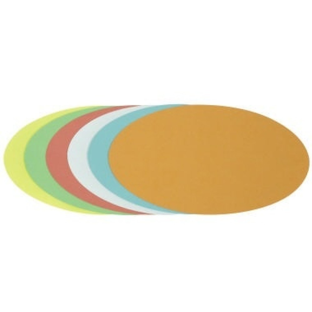 Produktabbildung: Soennecken Moderationskarte Oval 4878 11x19cm sort. 250 St./Pack.