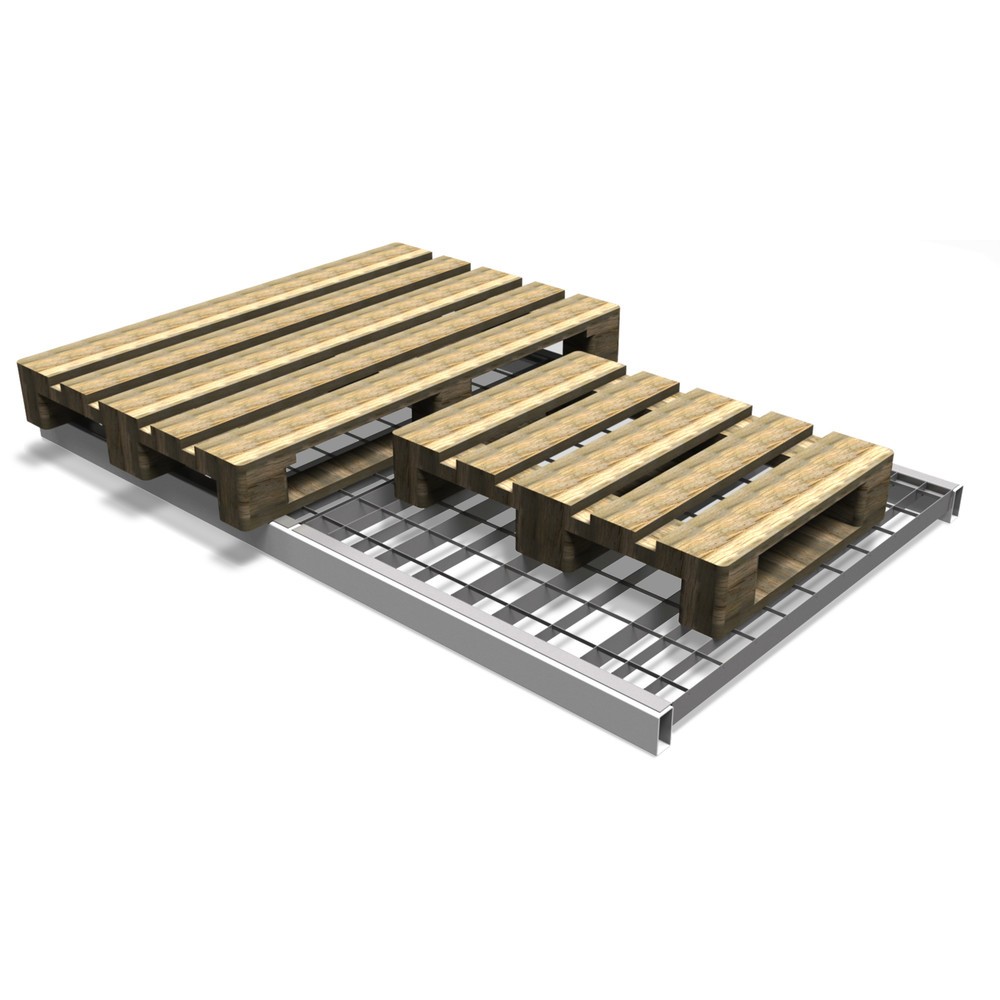 N° de l'image du produit 5 : Module de grille pour rayonnage à palettes, HxlxP 55 x 890 x 995 mm, capacité de charge 800 kg