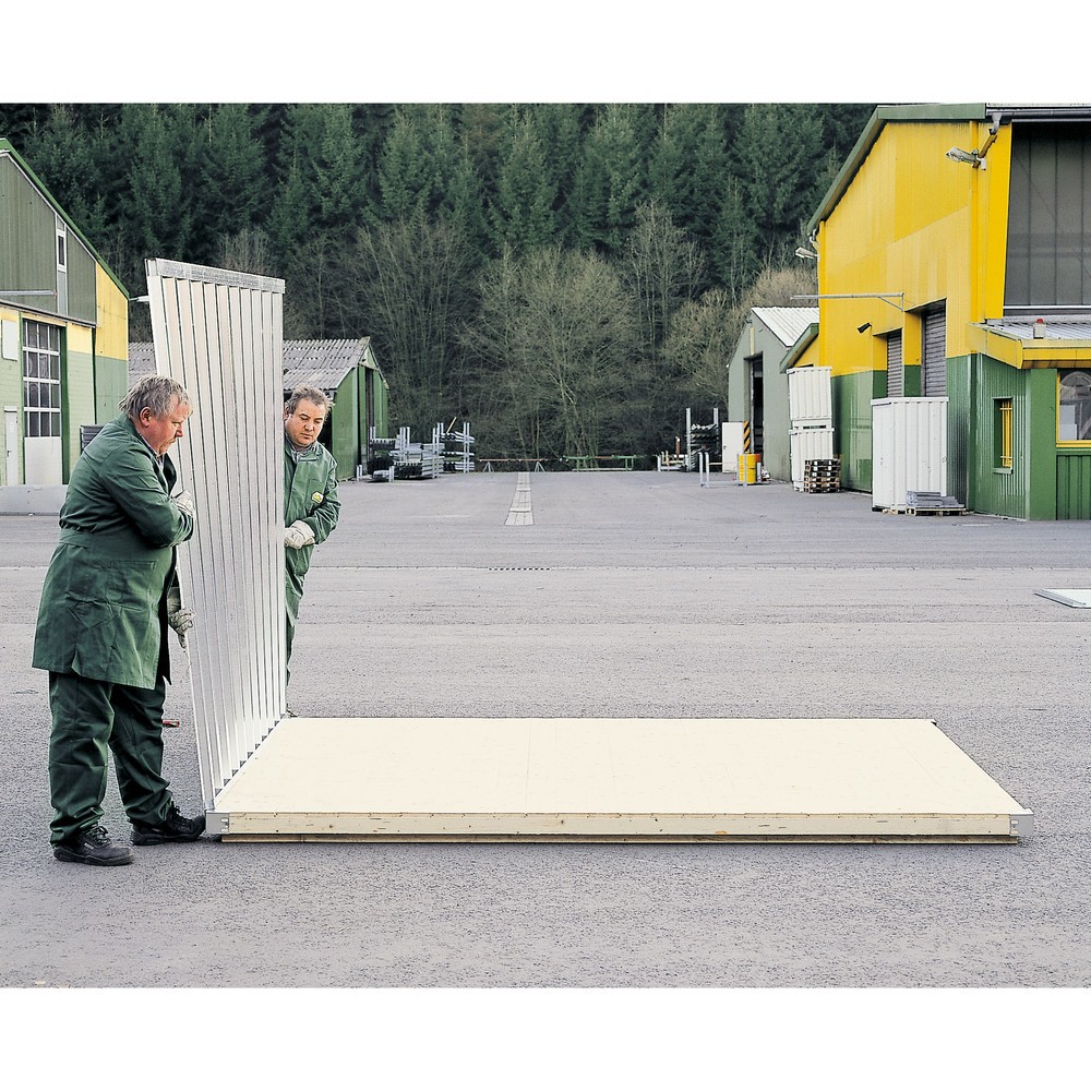 N° de l'image du produit 5 : Conteneur à matériaux FLADAFI® module unique, galvanisé, haut. x larg. x prof. 2 150 x 2 100 x 2 170 mm, démonté, sans plancher en bois