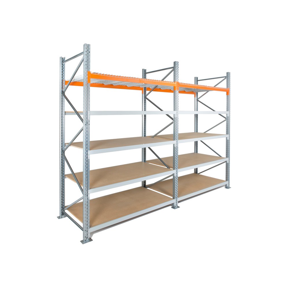 Número de imagen del producto 3: Módulo adicional de estantería híbrida ManOrga, estantería ancha y estantería para palets, HxAxF 4.500 x 1.825 x 1.100 mm
