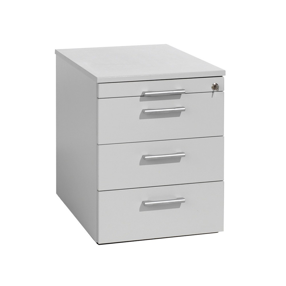 Imagen del producto: Módulo con ruedas Lissabon, Al x An x F: 566 x 600 x 430 mm, 3 cajones de plástico, gris claro