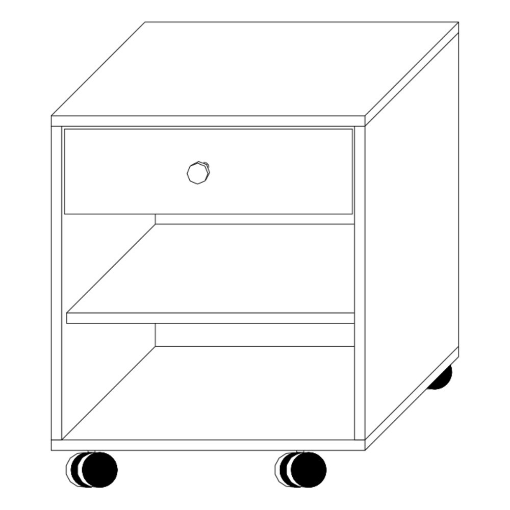 Número de imagen del producto 2: módulo con ruedas los Salda 540 x 450 x 380 mm, color blanco