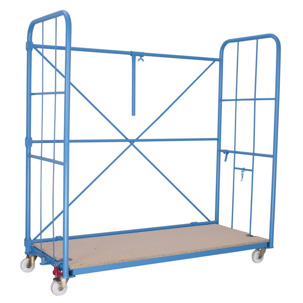 Möbel-Rollbox mit Gitterseiten + Rückenstreben, HxBxT 1.730 x 1.730 x 730 mm Produktabbildung: Möbel-Rollbox mit Gitterseiten + Rückenstreben, HxBxT 1.730 x 1.730 x 730 mm