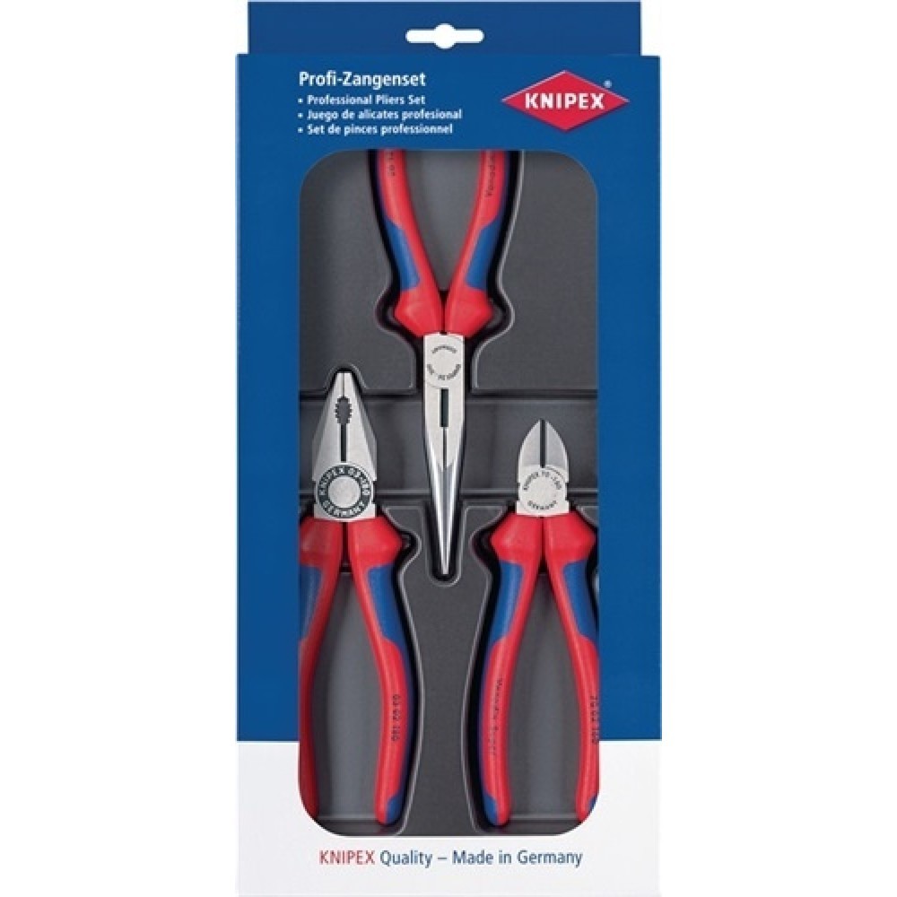 Illustration du produit: Jeu de pinces montage-paquet contenu 3 pièces pièce en plastique emboutie KNIPEX