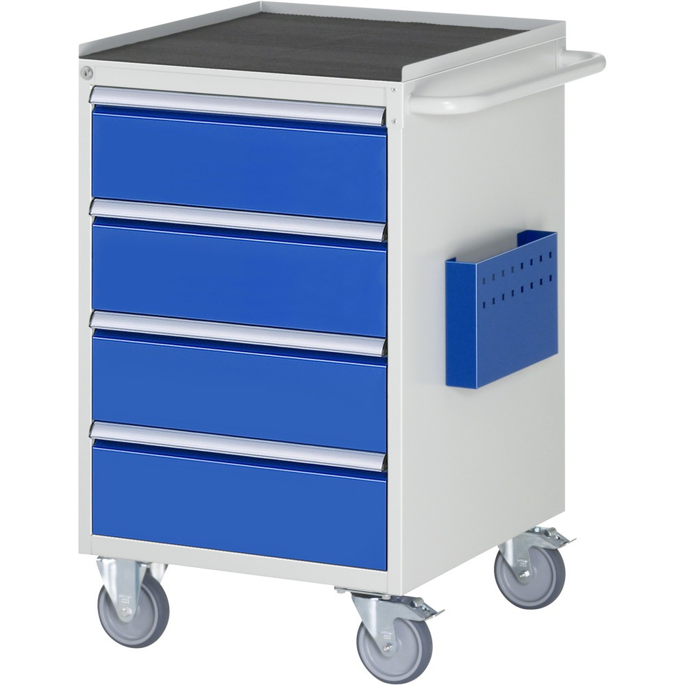 Product afbeelding: RAU gereedschapswagen serie 7000, h x b x d 975 x 580 x 650 mm, met 4 lades maat L, metalen bekleding