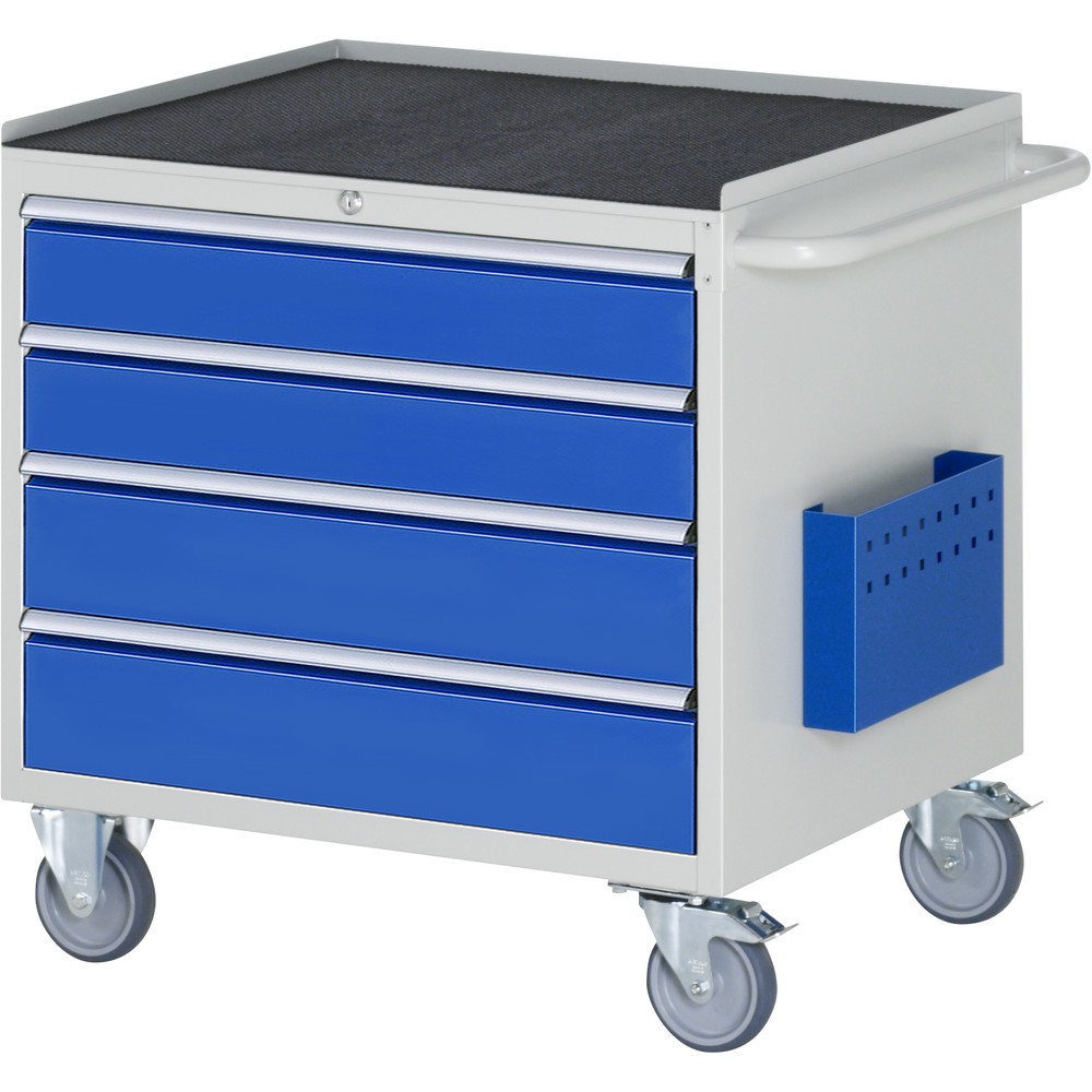 Obrázek produktu: Dílenský vozík RAU, řada 7000, V×Š×H 795 × 770 × 650 mm, 4 zásuvky, velikost XL, kovová odkládací plocha