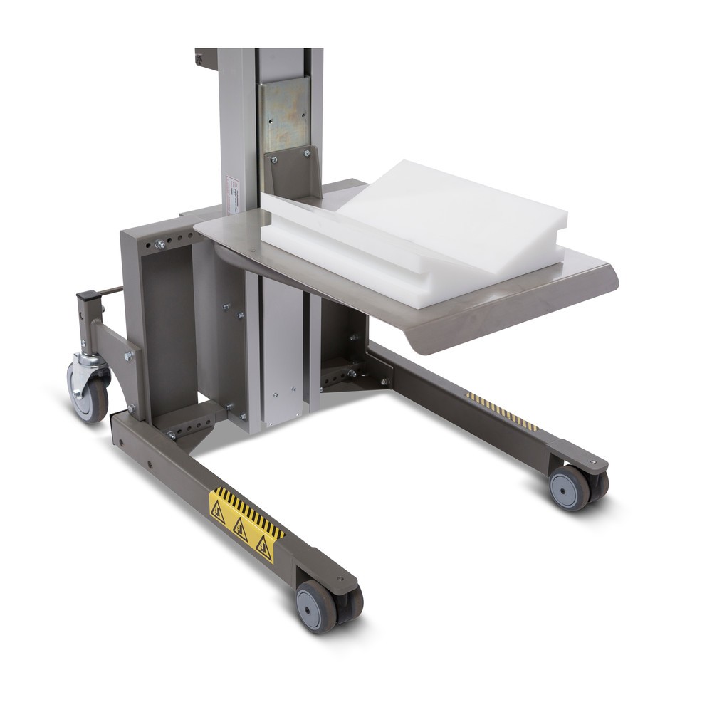N° de l'image du produit 2 : Monte-charge HOVMAND avec plate-forme en acier inoxydable + bloc en V, zone de levage 140-1 340 mm, capacité de charge 60 kg