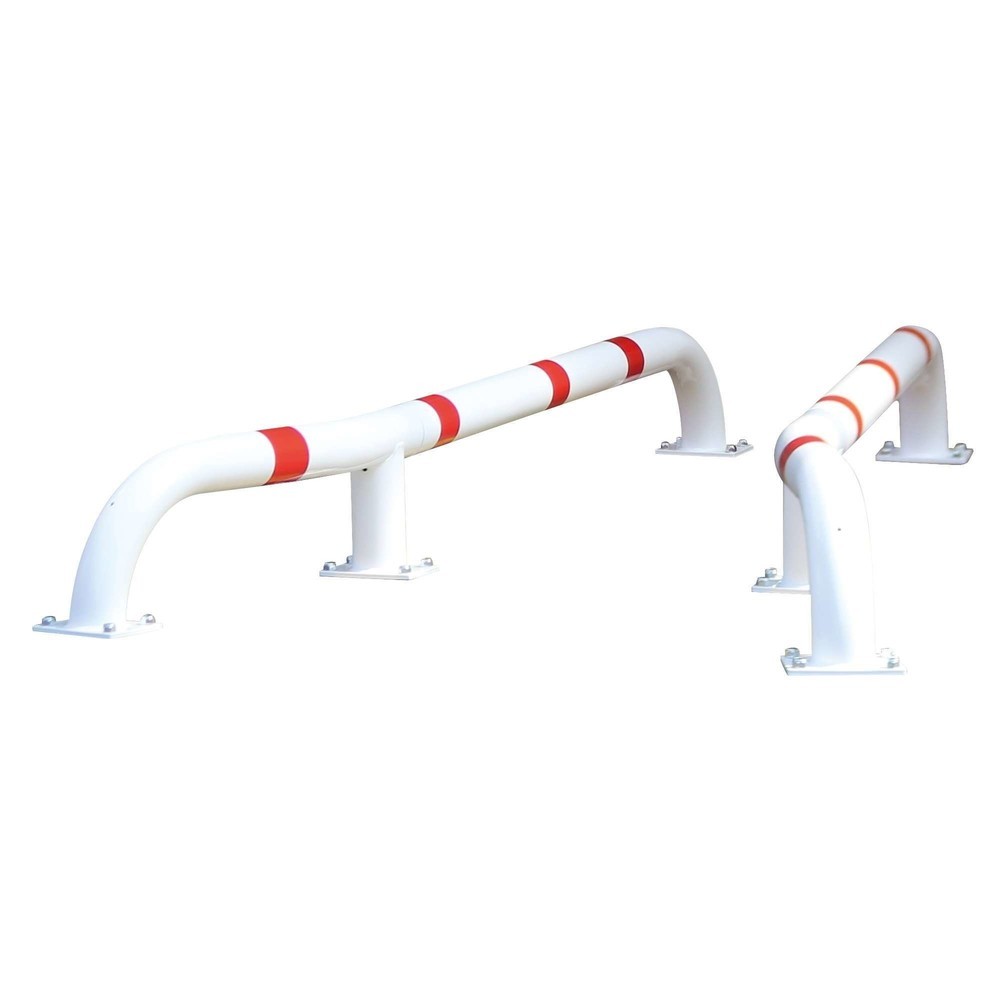 Produktabbildung Nr. 4: MORAVIA BLACK BULL Rammschutzbügel Set als LKW-Einfahrhilfe,  Außenbereich, HxL 280 x 2.800 mm, rot und weiß