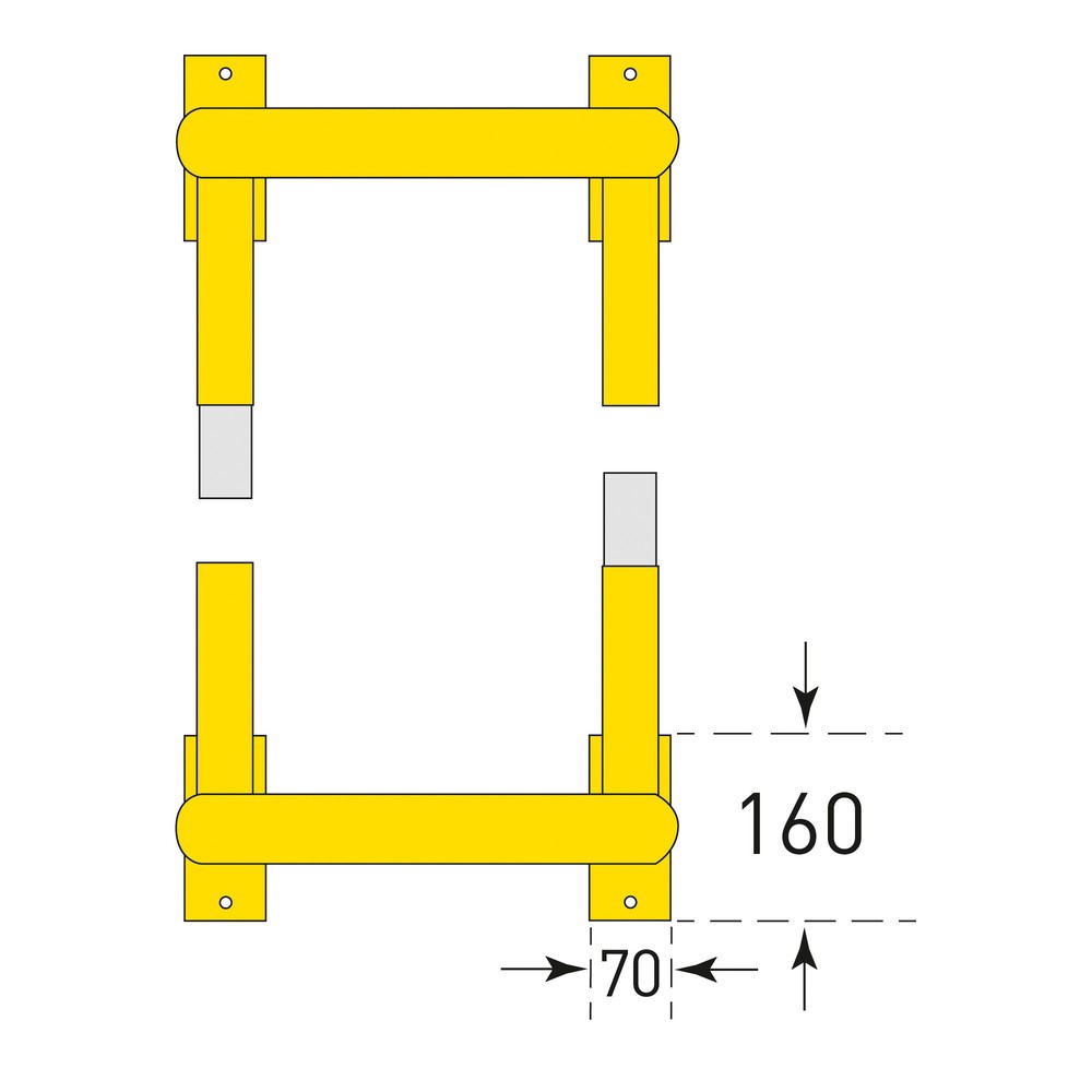 Product image no. 4: Pillar guard, outdoor use, HxWxD 600 x 620 x 620 mm