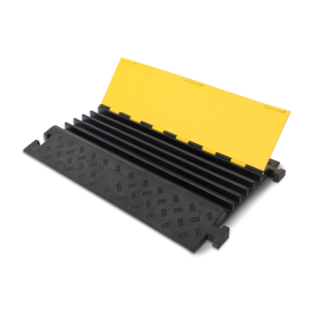 Produktabbildung Nr. 2: MORAVIA Kabelbrücke mit 5 Schächten, steckbar, HxBxT 50 x 900 x 590 mm,  schwarz/gelb