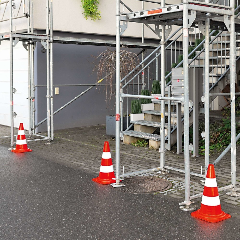 Produktabbildung Nr. 3: MORAVIA Leitkegel aus PVC, reflektierend, 2 weiße Ringe, Höhe 500 mm
