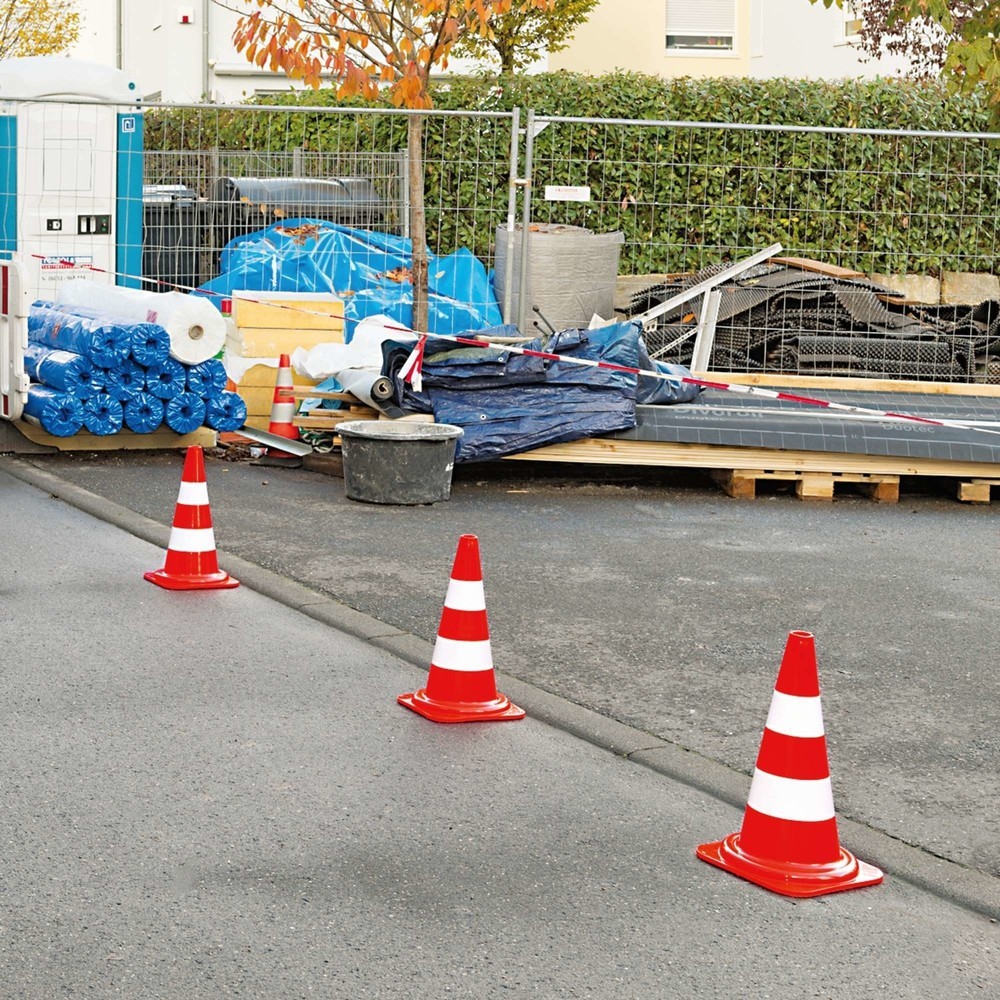 Produktabbildung Nr. 4: MORAVIA Leitkegel aus PVC, reflektierend, 2 weiße Ringe, Höhe 500 mm