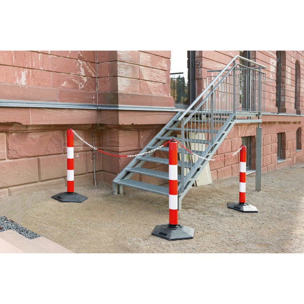 Produktabbildung Nr. 3: MORAVIA LeitPin mit Ösenkappe, rot/weiß reflektierend