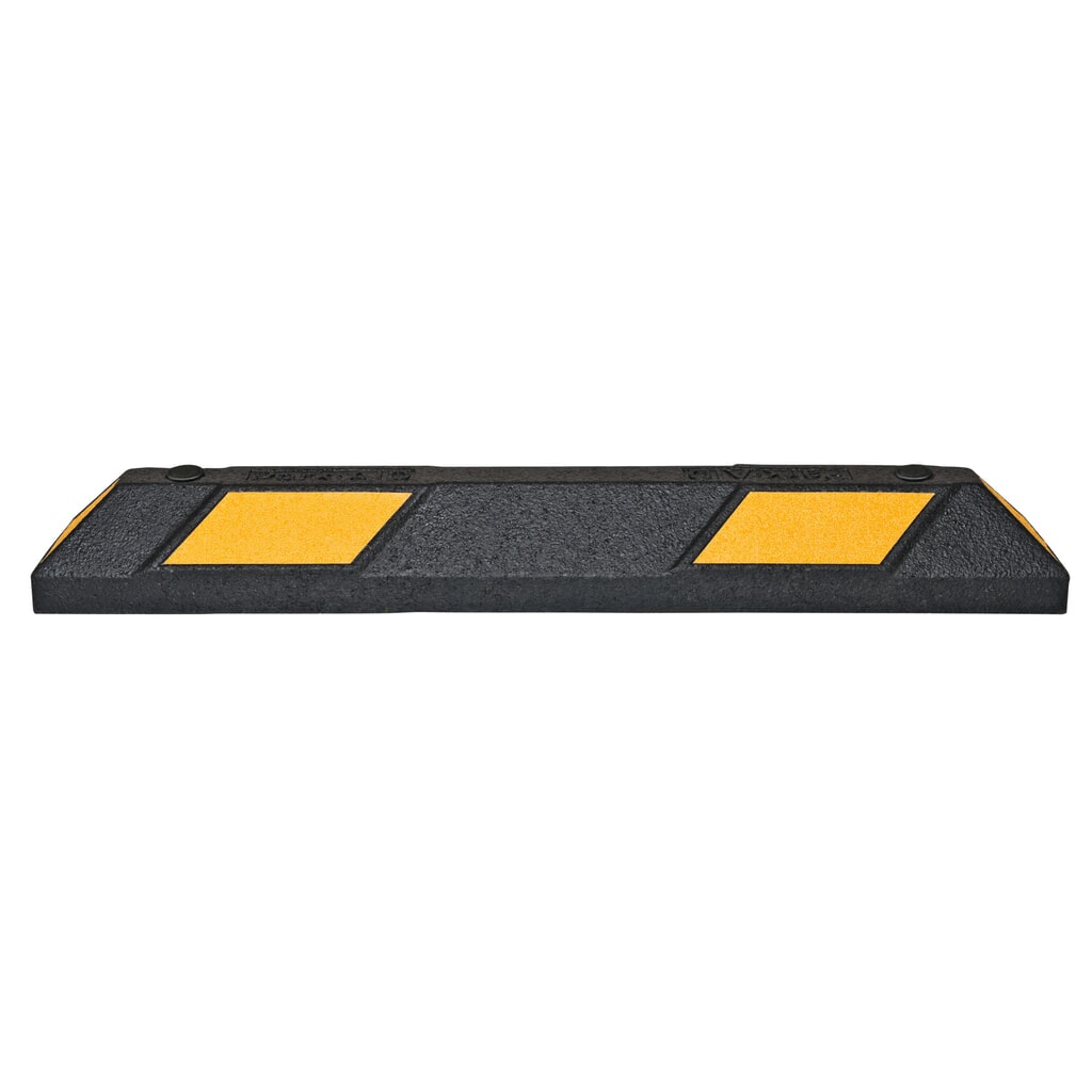 MORAVIA Radstopp Park-AID®, schwarz mit gelben Reflexstreifen, Breite 900 mm Produktabbildung: MORAVIA Radstopp Park-AID®, schwarz mit gelben Reflexstreifen, Breite 900 mm