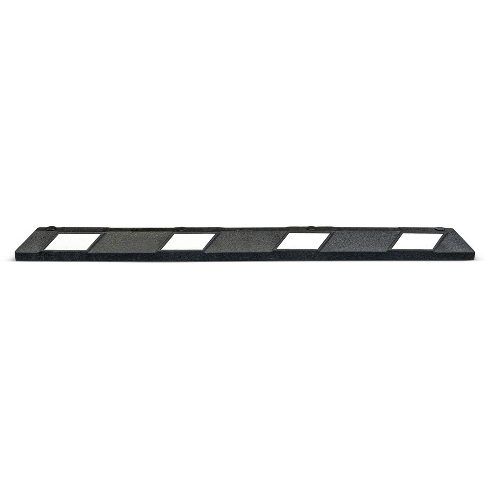Produktabbildung Nr. 1: MORAVIA Radstopp Park-AID®, schwarz mit weißen Reflexstreifen, Breite 1.800 mm