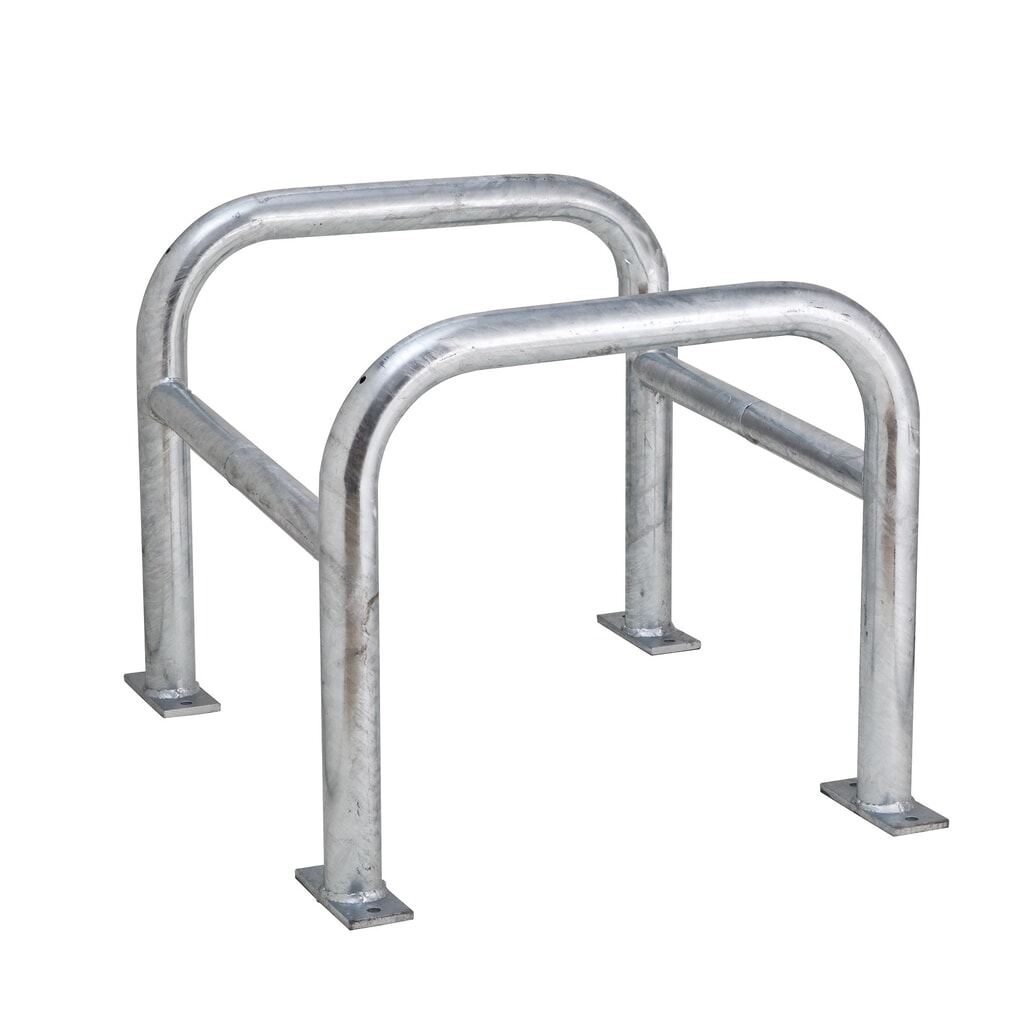Produktabbildung: MORAVIA Säulen-Anfahrschutz, Außenbereich, feuerverzinkt, Höhe 600 mm, für Säulenmaße (BxT) 600 x 600 mm
