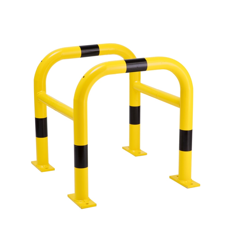 Produktabbildung: MORAVIA Rammschutzbügel für Säulen, Außenbereich, winkelförmig, HxBxT 600 x 520 x 520 mm
