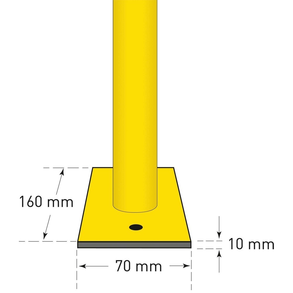 Produktabbildung Nr. 2: MORAVIA Rammschutzbügel, Außenbereich, winkelförmig, HxL 1.000 x 1.000 mm